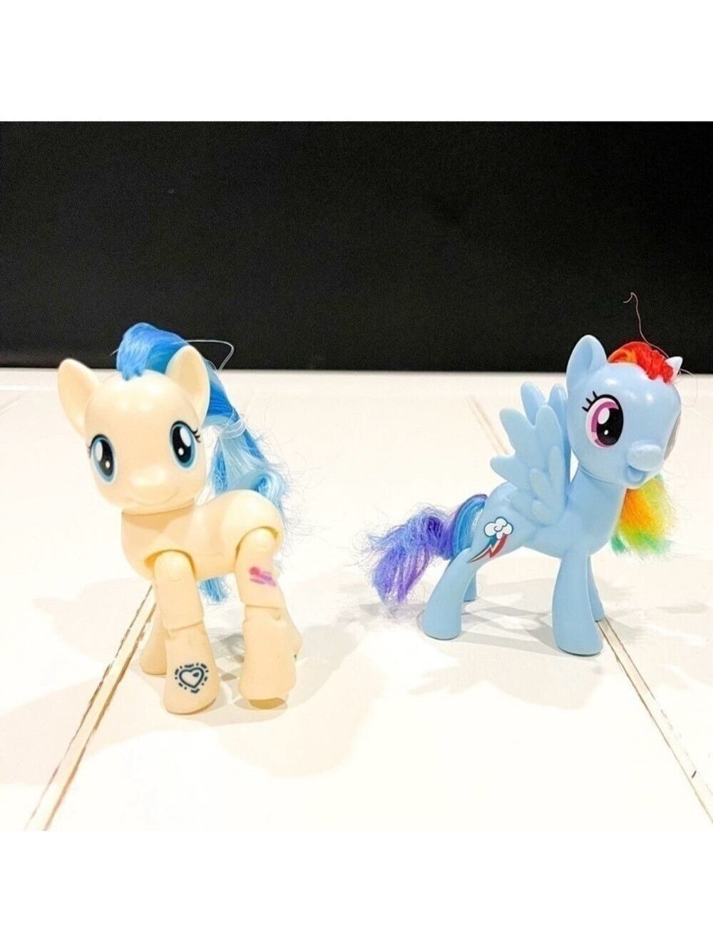 My Little Pony G4 Miss Pommel & Rainbow Dash Poseable Figures Lot 2 Piece